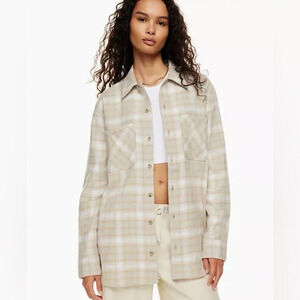 TNA Aritzia Plaid Oversized Flannel Size XL